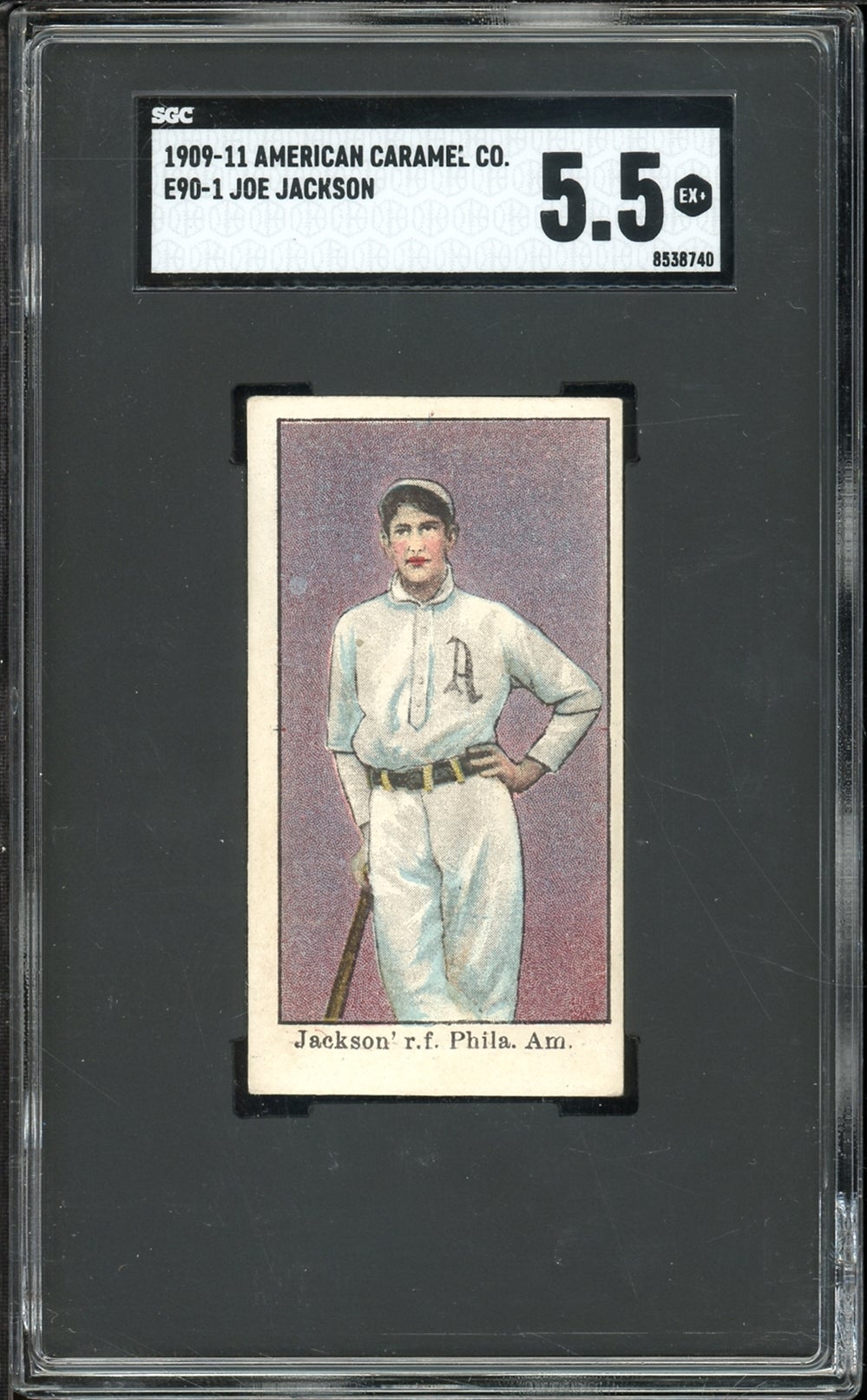 1909-11 American Caramel E90-1 Joe Jackson card. 