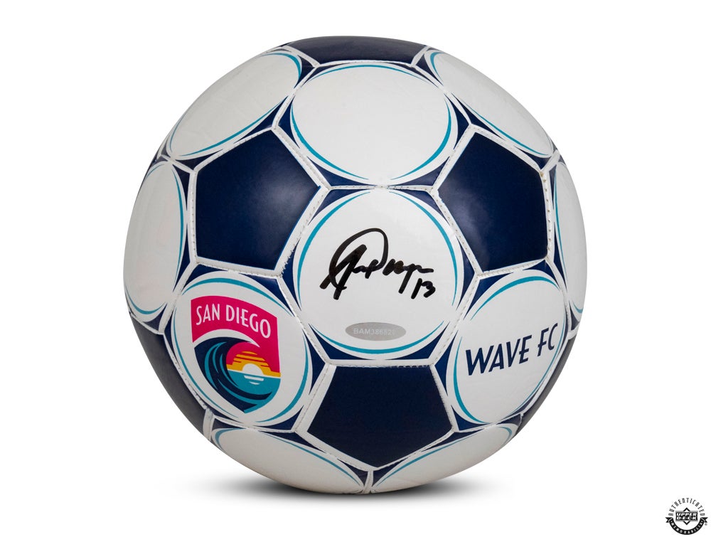 Alex Morgan-signed soccer ball. 