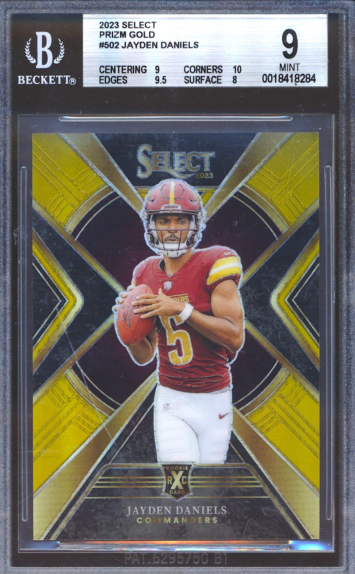 2023 Panini Select Prizm Jayden Daniels card.