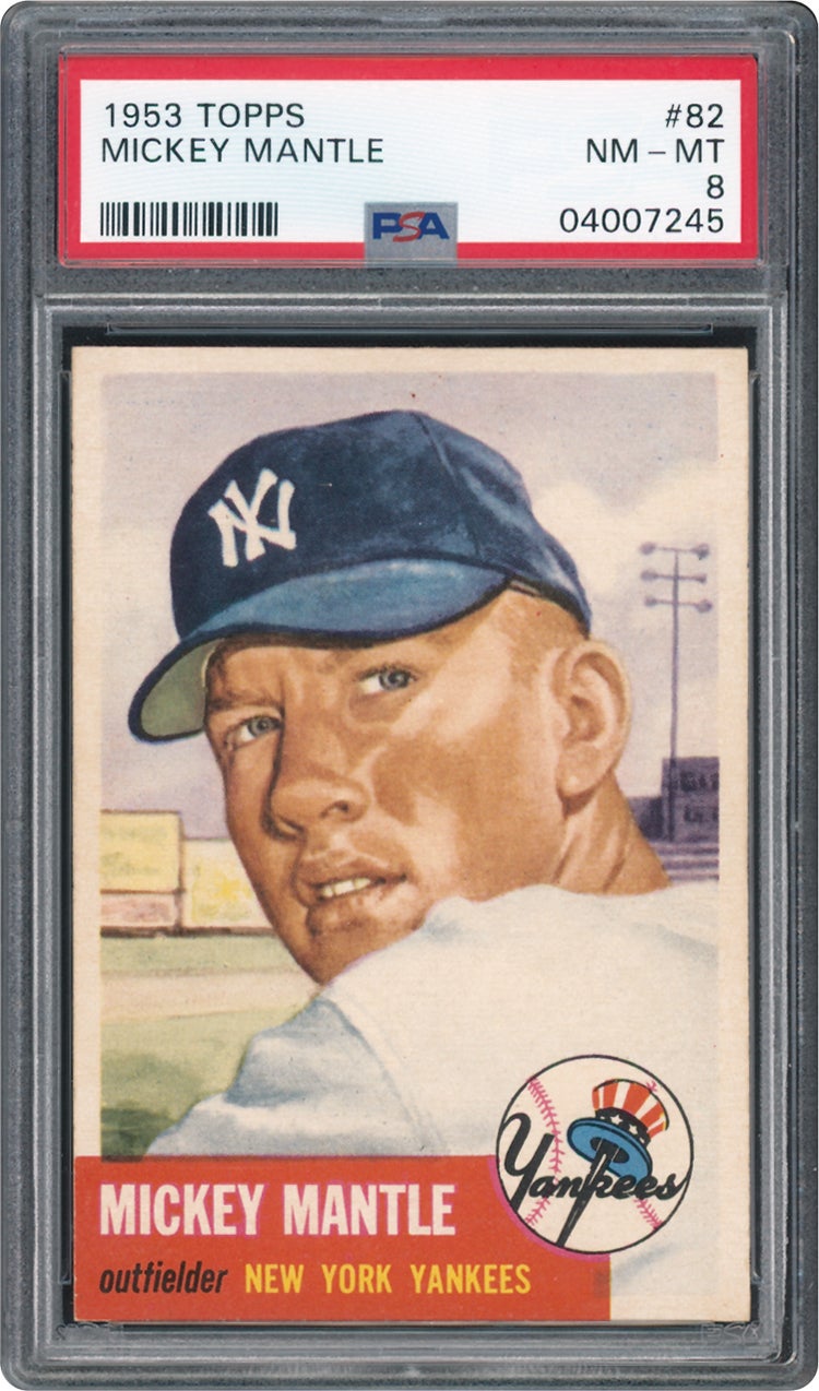 1953 Topps Mickey Mantle card. 