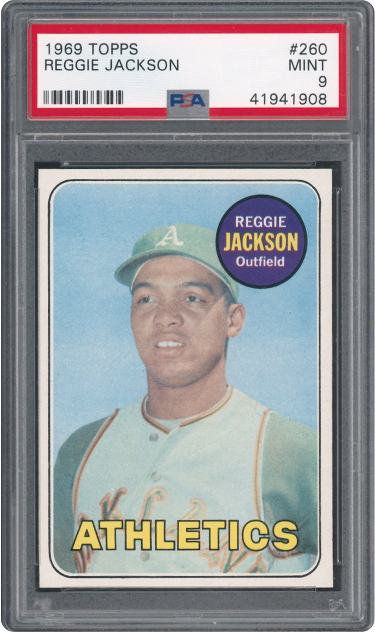 1969 Topps Reggie Jackson rookie card. 