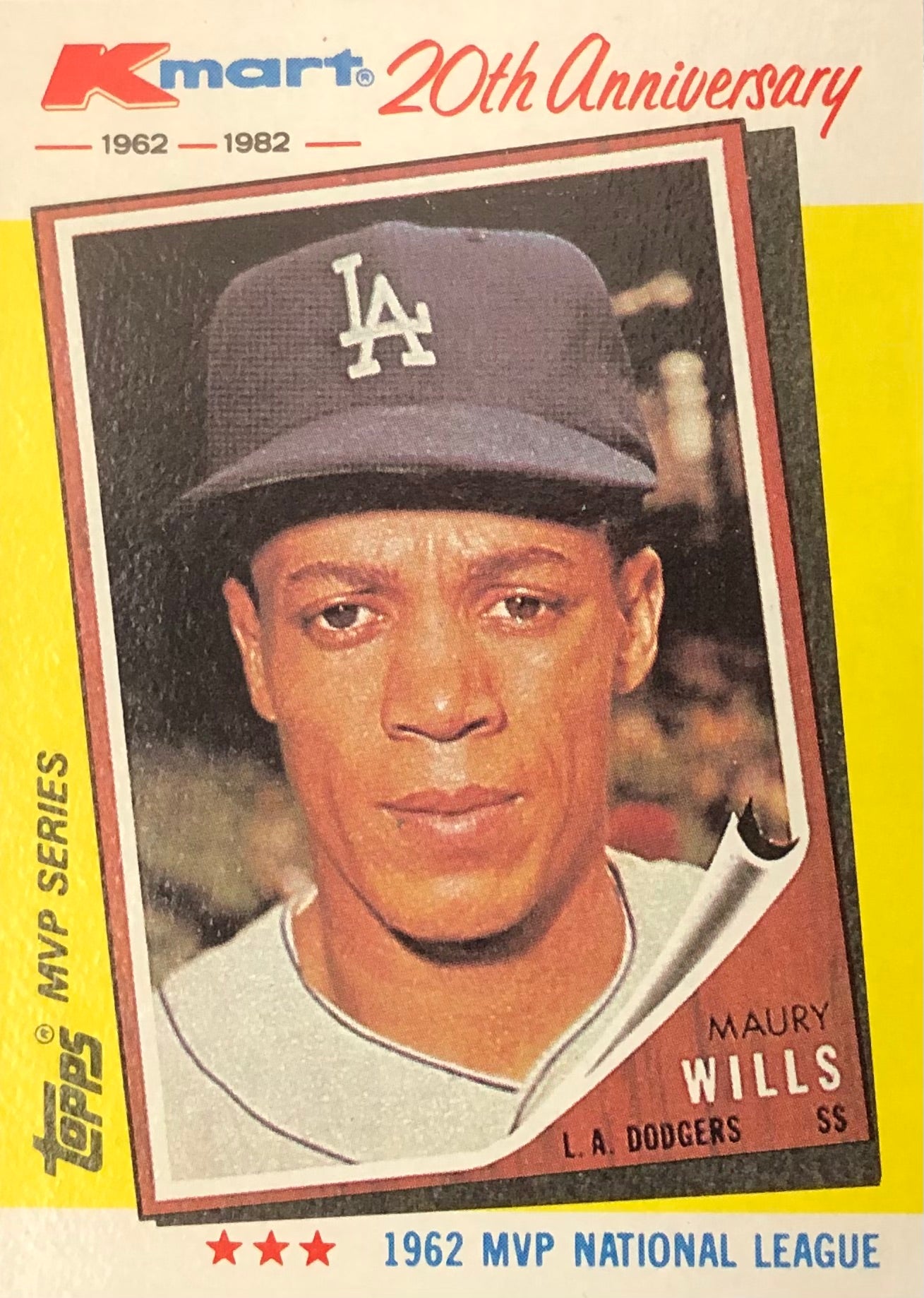 1982 Kmart Maury Wills card. 