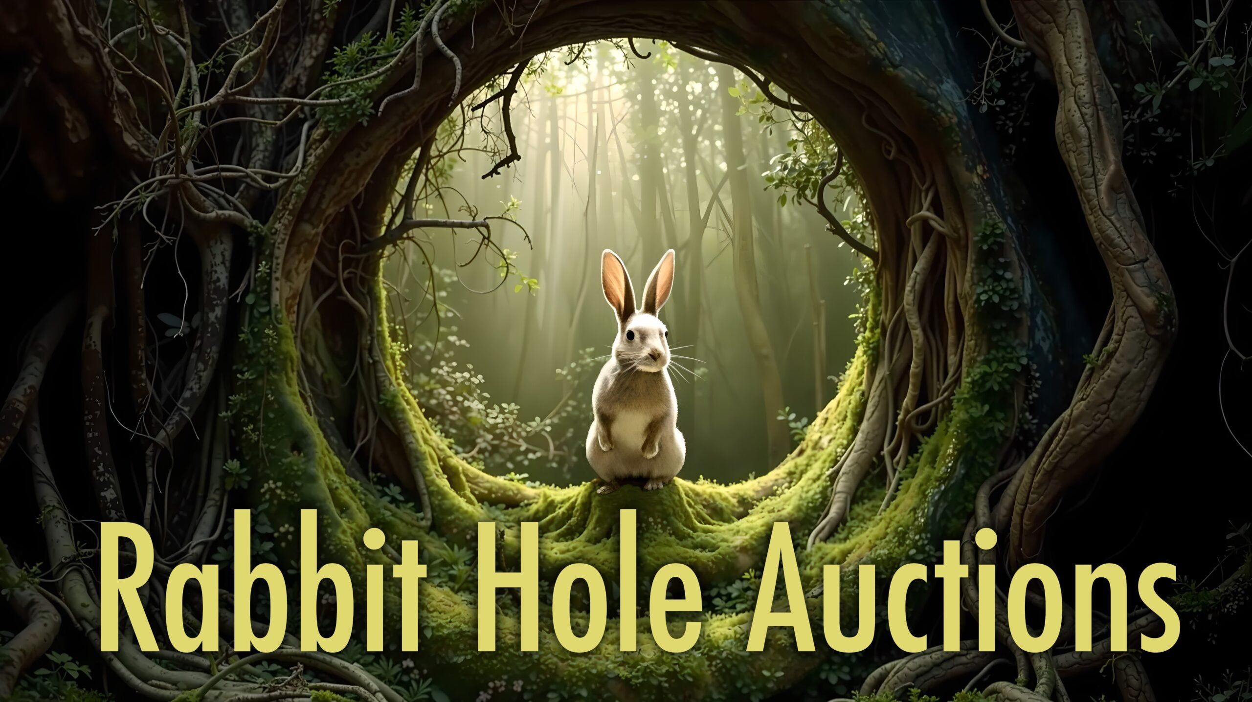 Rabbit Hole Auctions logo. 