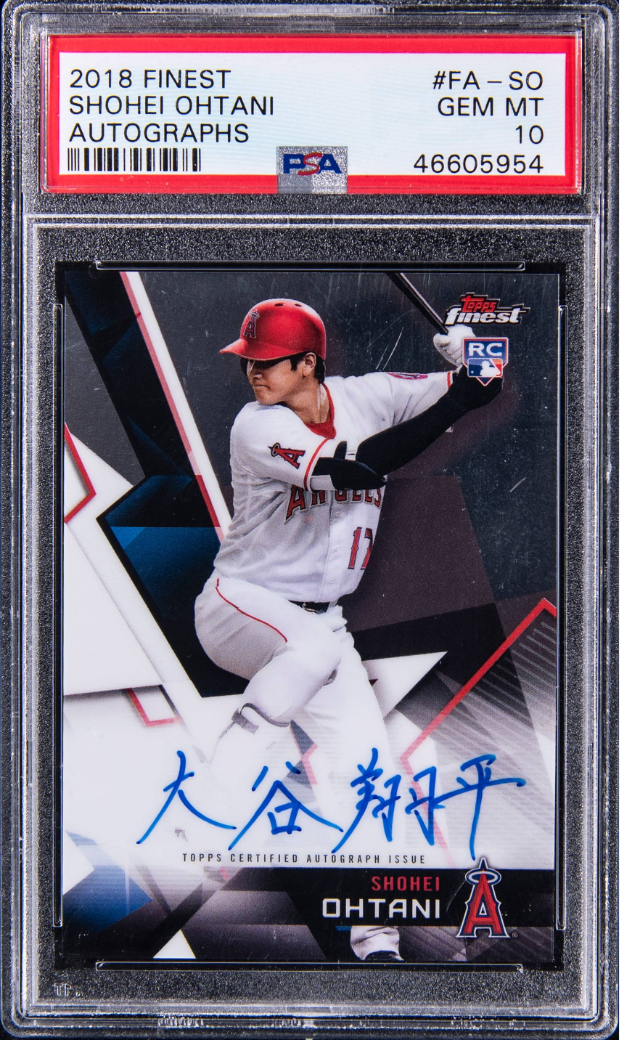 2018 Topps Finest Shohei Ohtani Autographs card. 