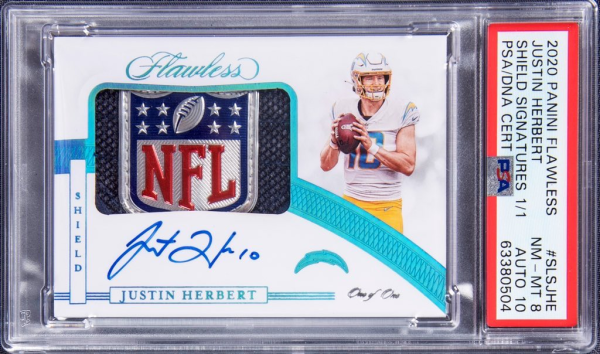 2020 Panini Flawless Justin Herbert NFL Shield RPA. 