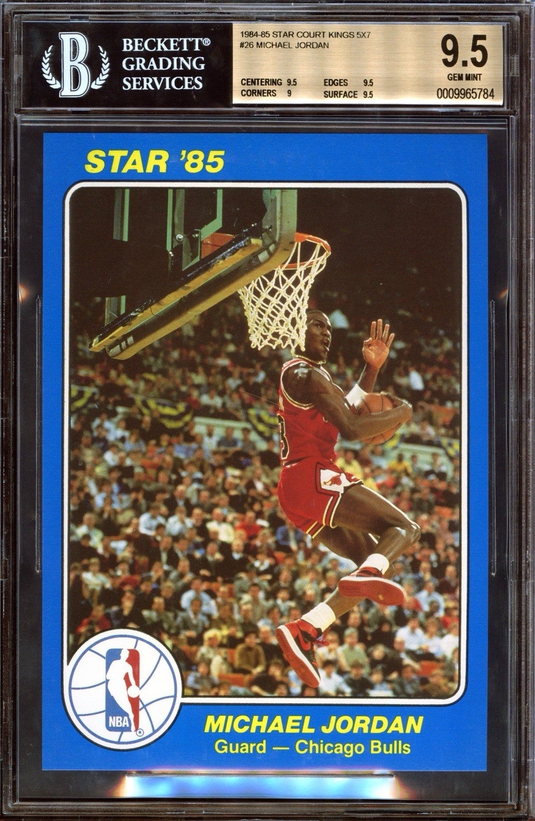 1984-85 Star Court Kings Michael Jordan card. 