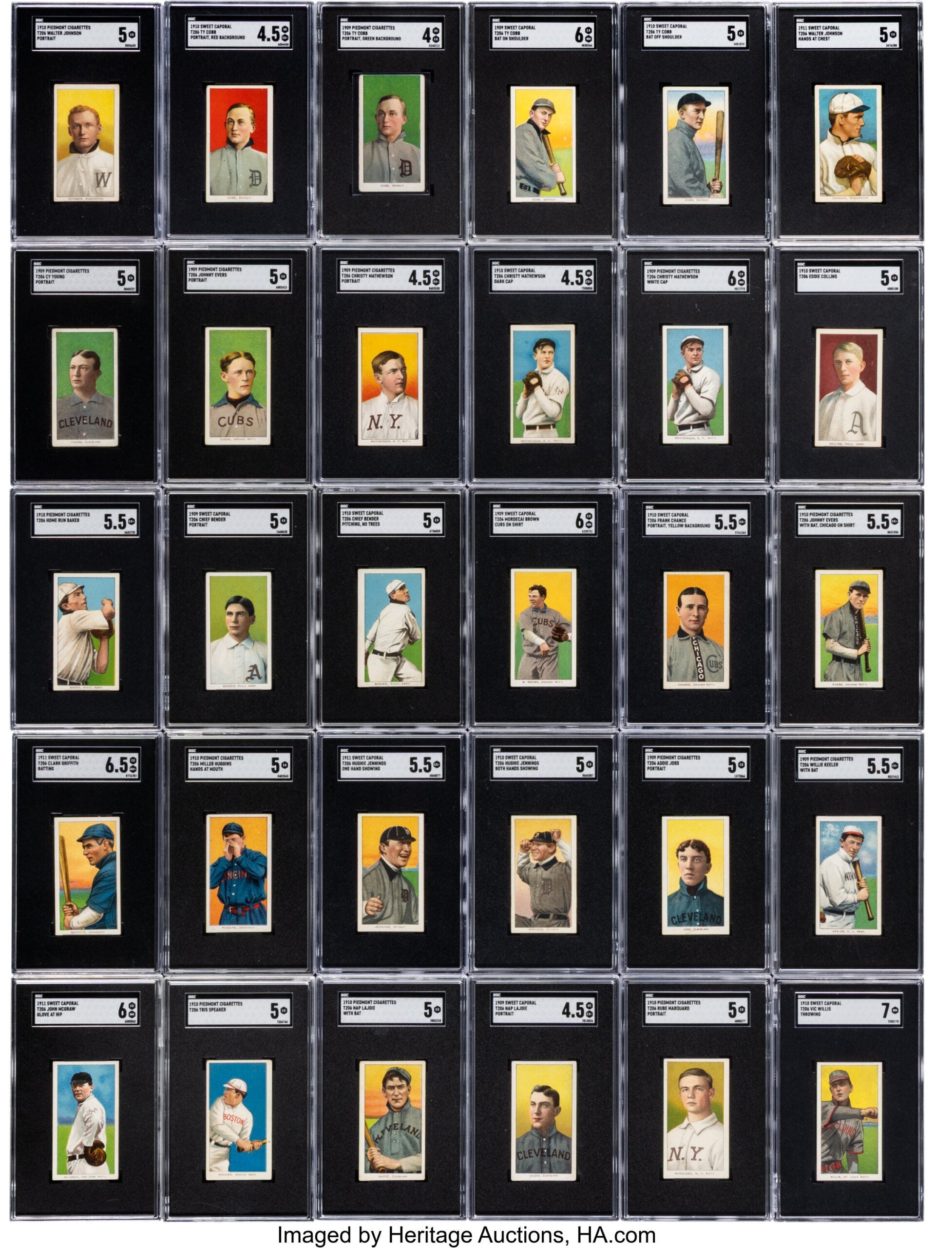 1909-11 T206 White Border near complete set. 