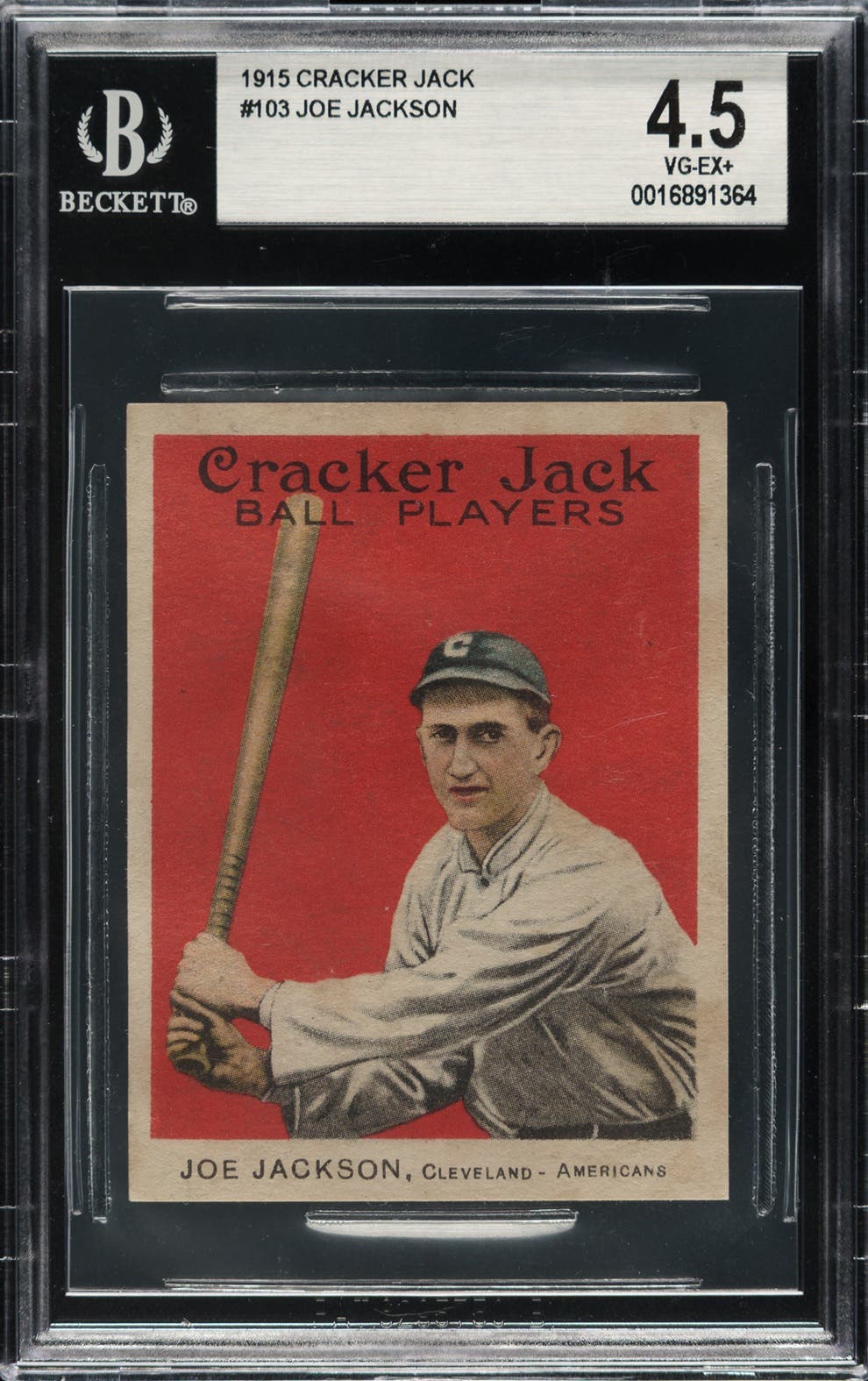 1915 Cracker Jack Joe Jackson card.