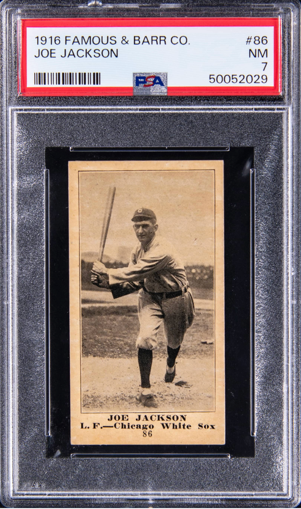 1916 Famous & Barr Co. Joe Jackson card. 
