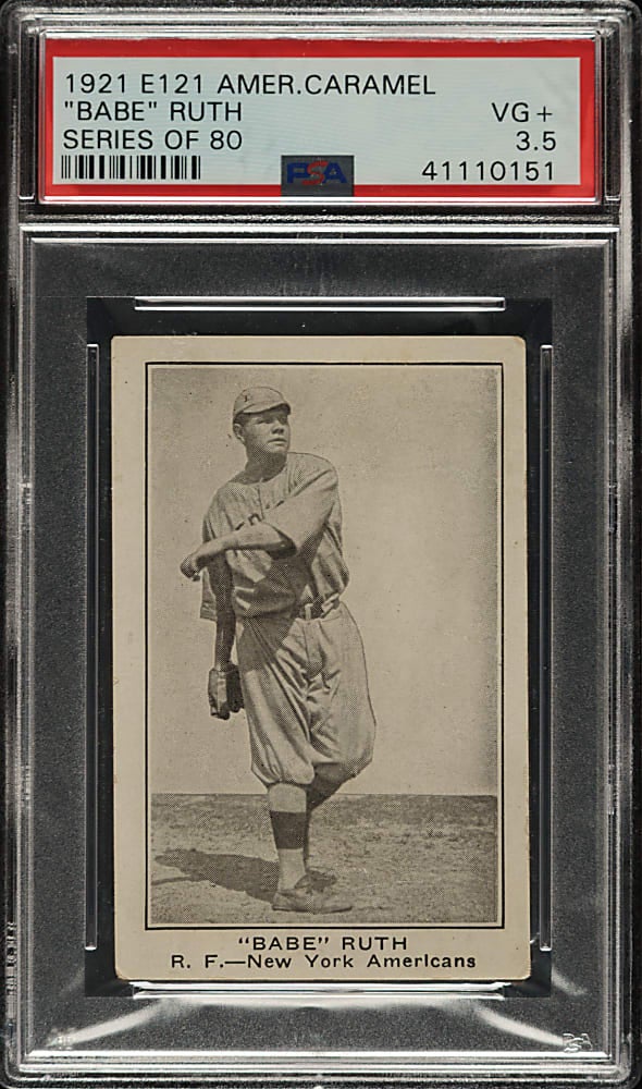 1921 E121 American Caramel Babe Ruth card. 
