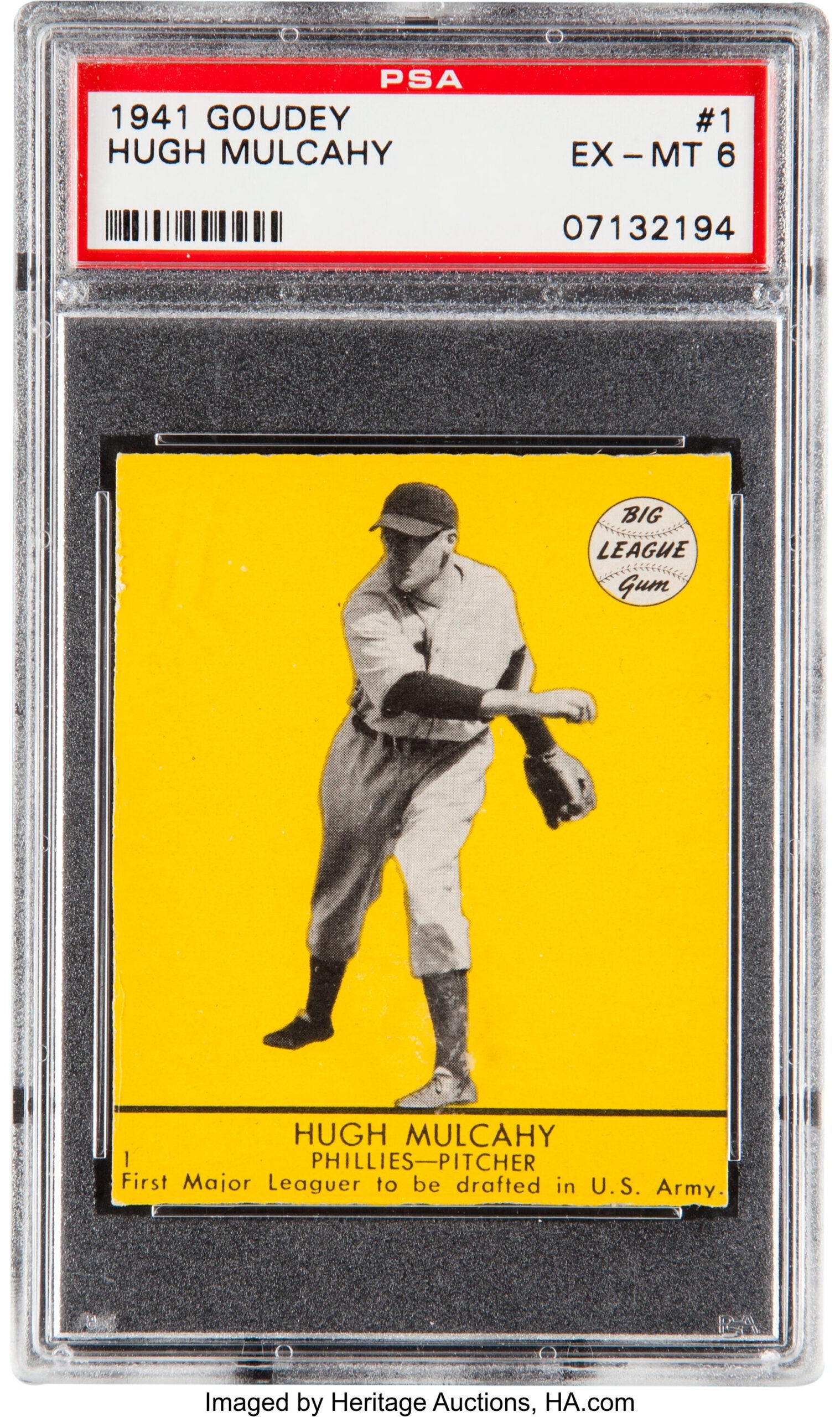 1941 Goudey Hugh Mulcahy card. 
