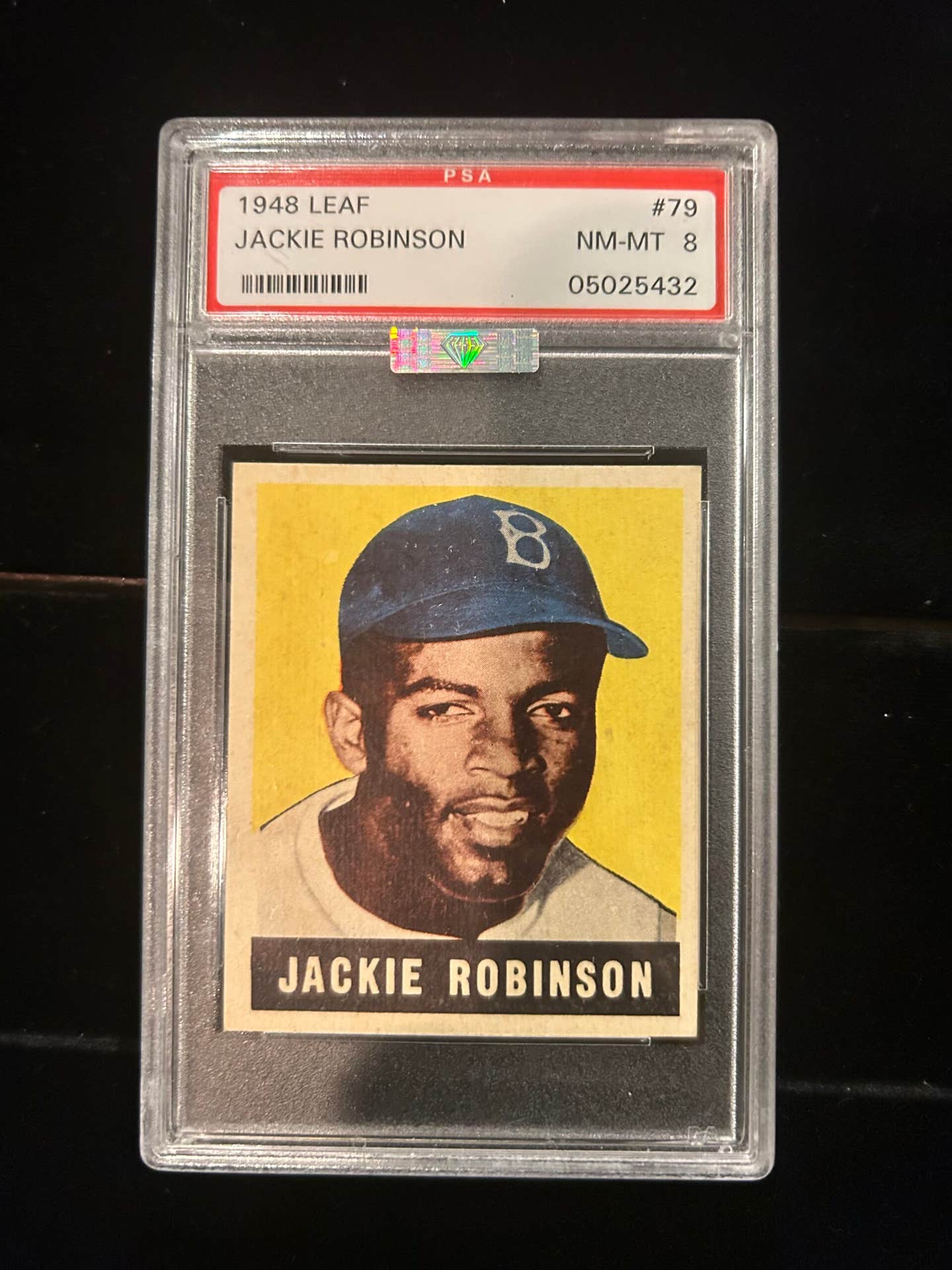 1948 Leaf Jackie Robinson card.