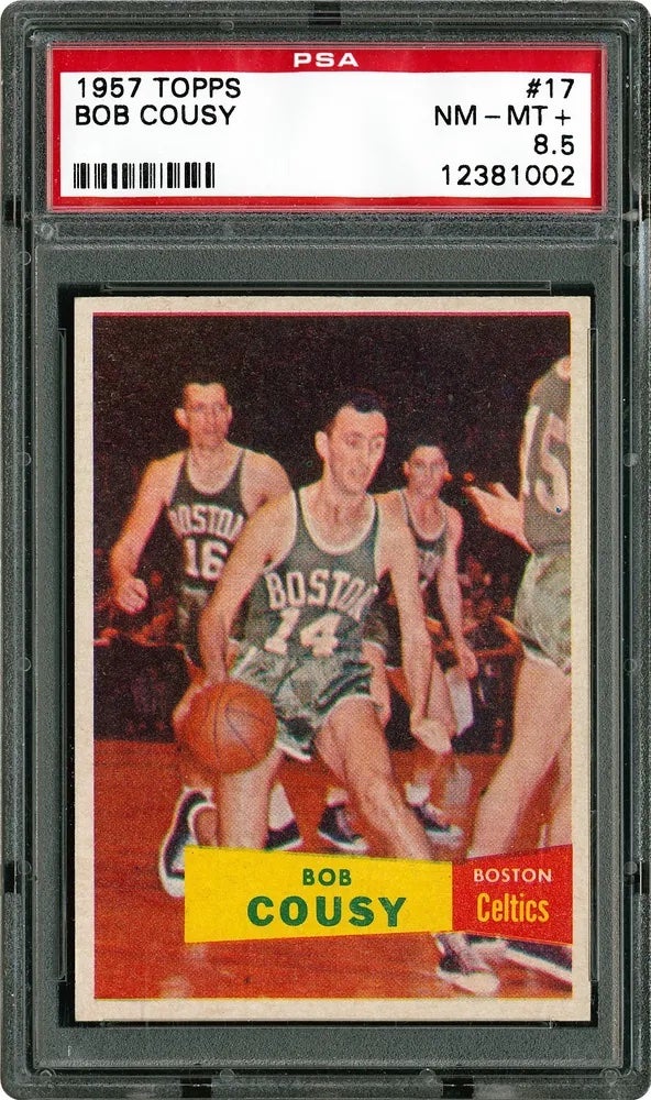 1957 Topps Bob Cousy card. 