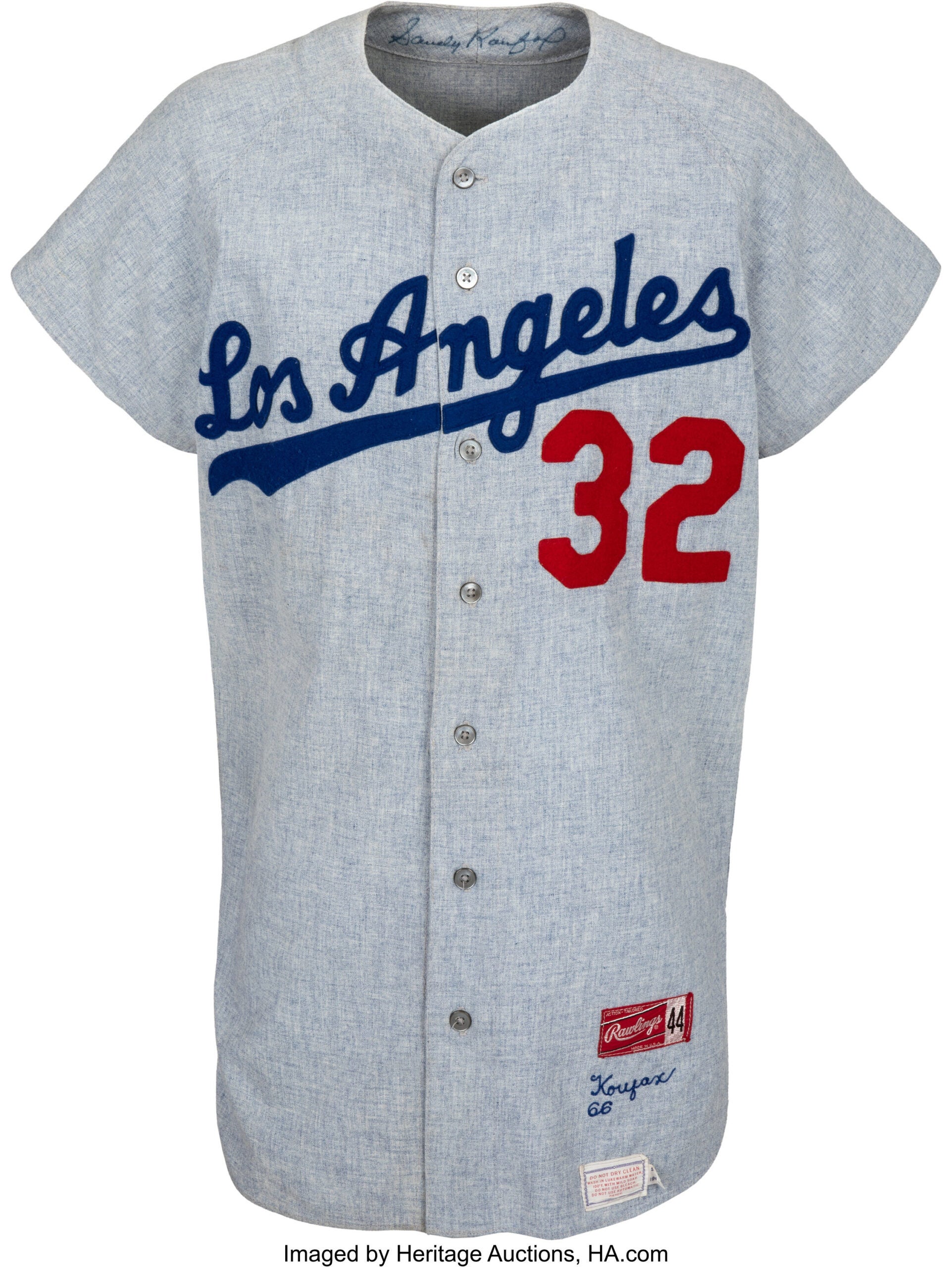 1966 game-worn Sandy Koufax jersey. 