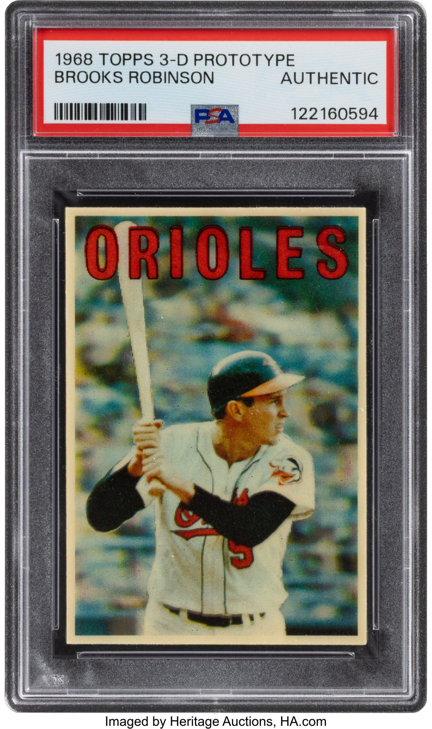 1968 Topps 3-D Prototype Brooks Robinson card. 