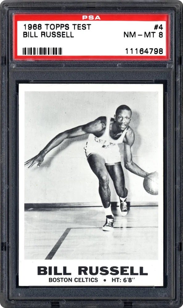 1968 Topps Test Bill Russell card. 