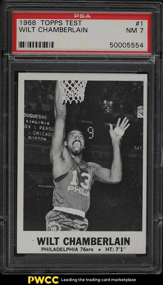 1968 Topps Test Wilt Chamberlain card. 