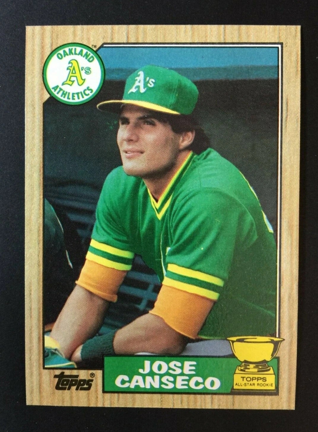 1987 Topps Jose Canseco card. 