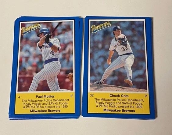 1990 Brewers Police cards. 
