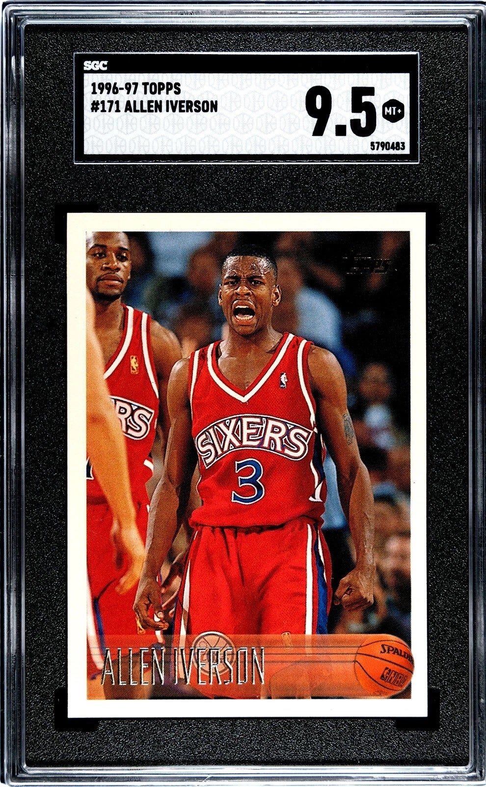 1996-97 Topps Allen Iverson Rookie card. 