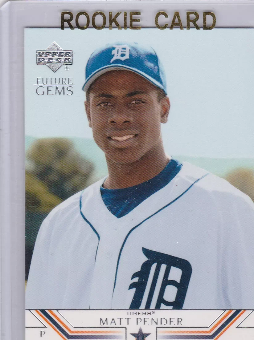 2002 Upper Deck Curtis Granderson Rookie error card with Matt Pender name. 
