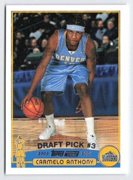 2003-04 Topps Carmelo Anthony Rookie card. 