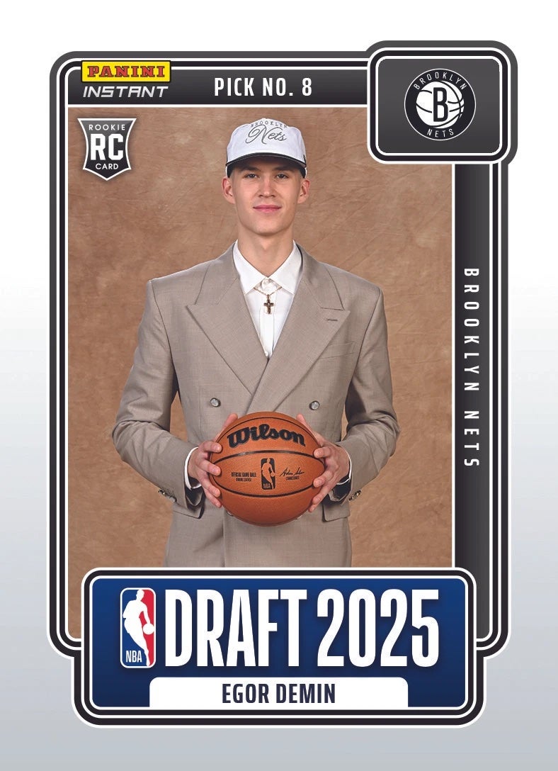 2025 Panini Instant Draft Egor Demin Rookie card. 
