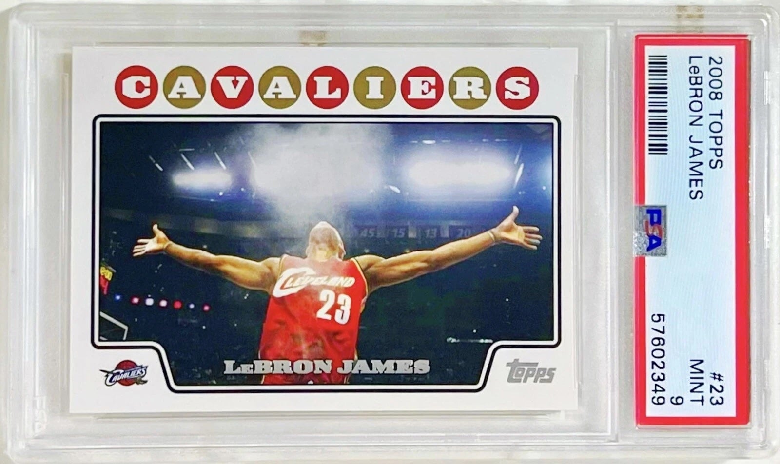 2008 Topps LeBron James chalk toss card. 