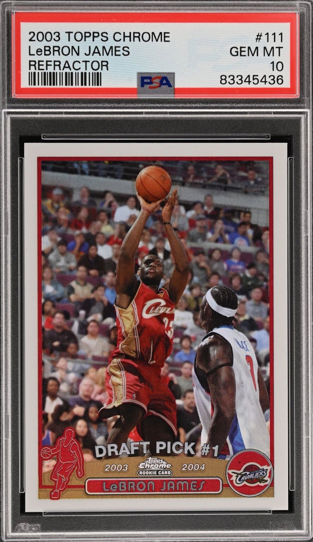 2003 Topps Chrome LeBron James Rookie Refractor. 