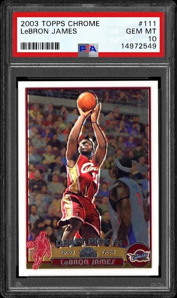 2003 Topps LeBron James rookie card.