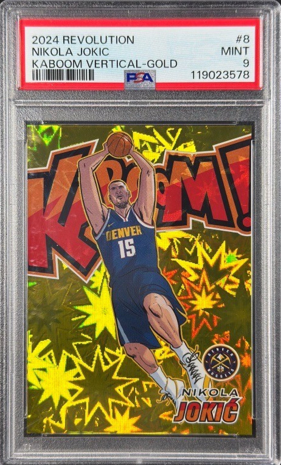 2024 Revolution Nikola Jokic KABOOM Gold card. 