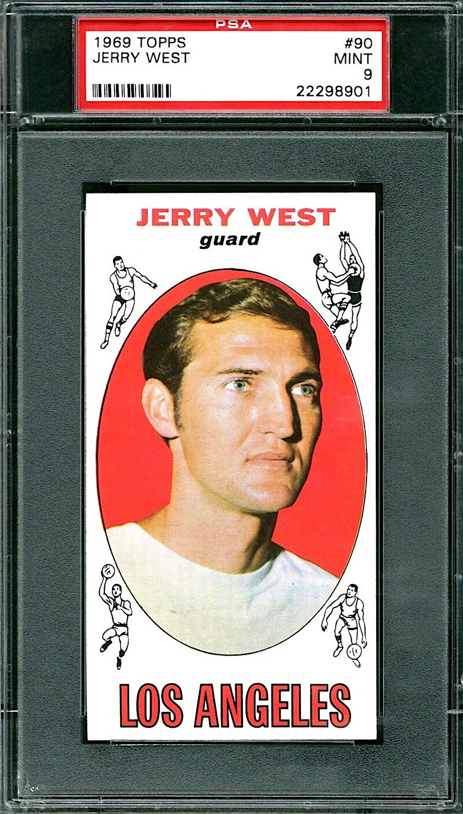 1969 Topps Jerry West card. 