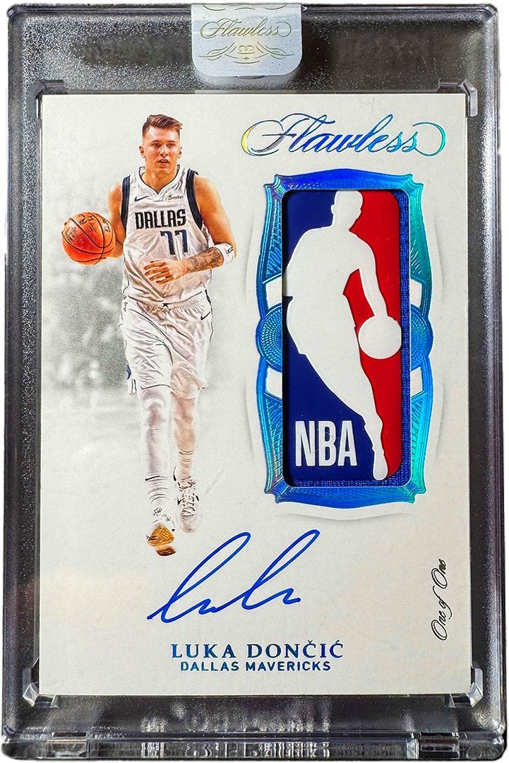 2018-19 Panini Flawless Luka Doncic Rookie Logoman Auto card. 