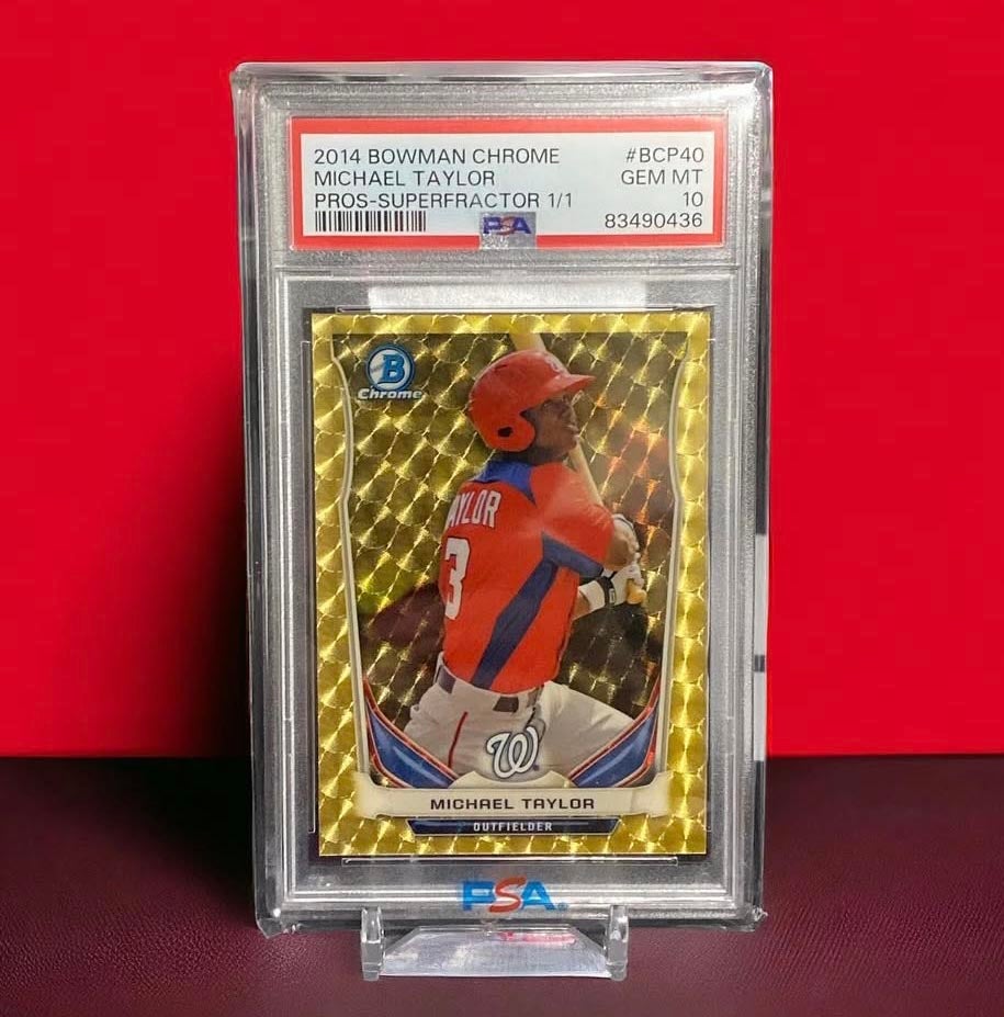 2014 Bowman Chrome Michael Taylor card. 