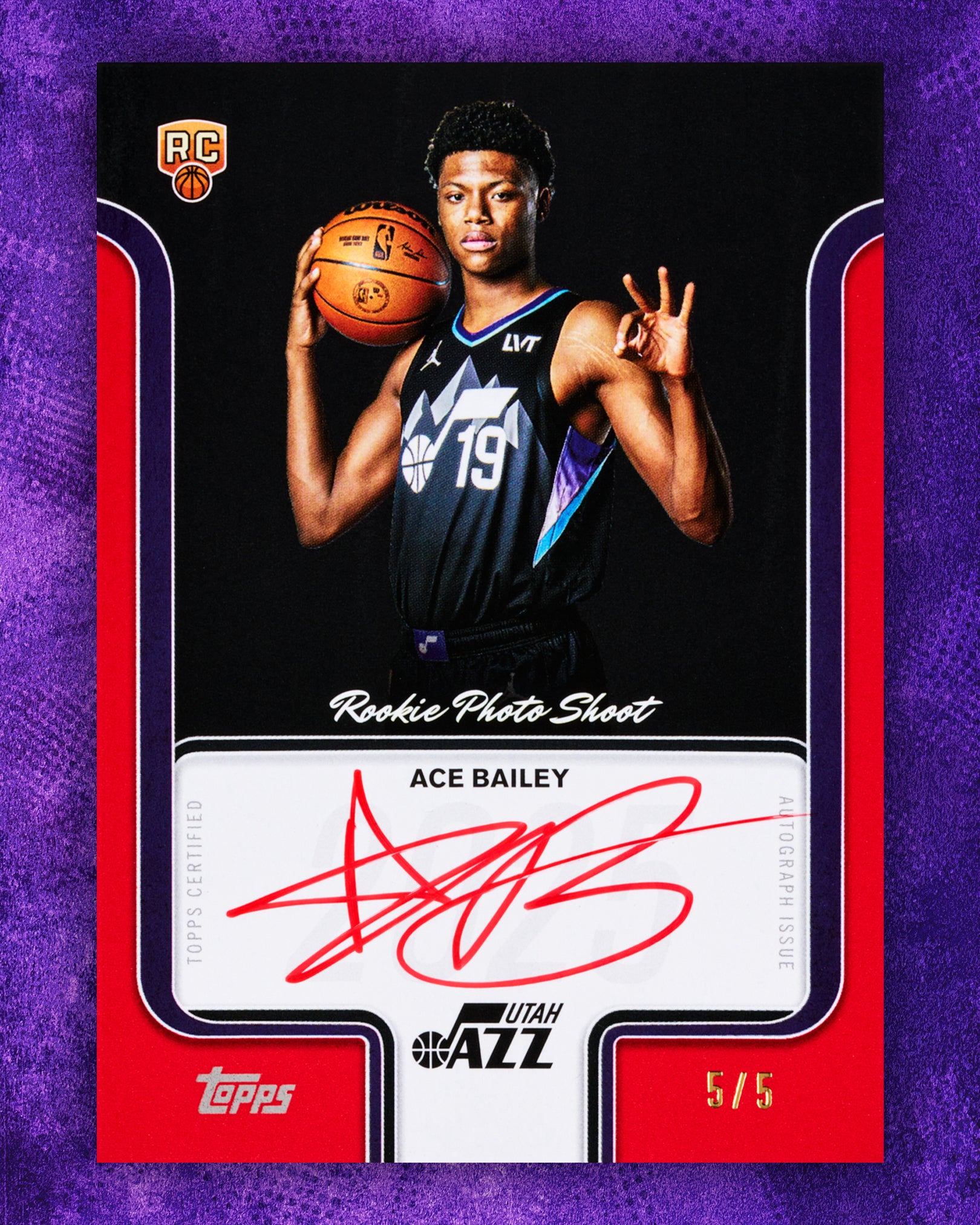 2025 Topps Basketball Ace Bailey Rookie card. 