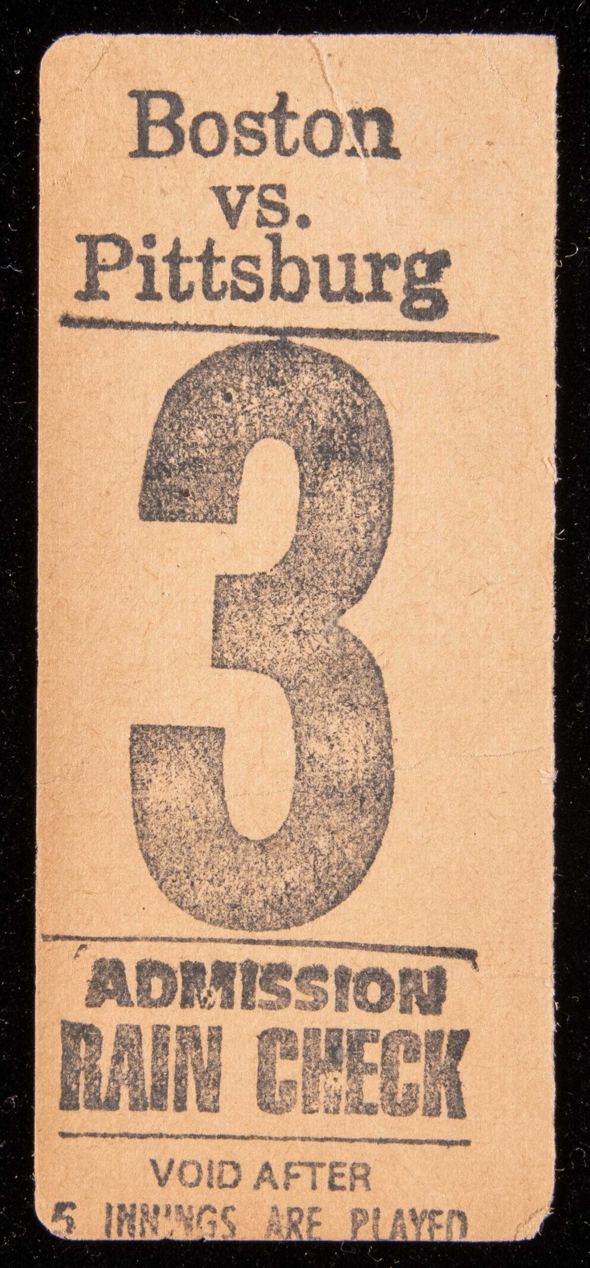 1903 World Series ticket. 