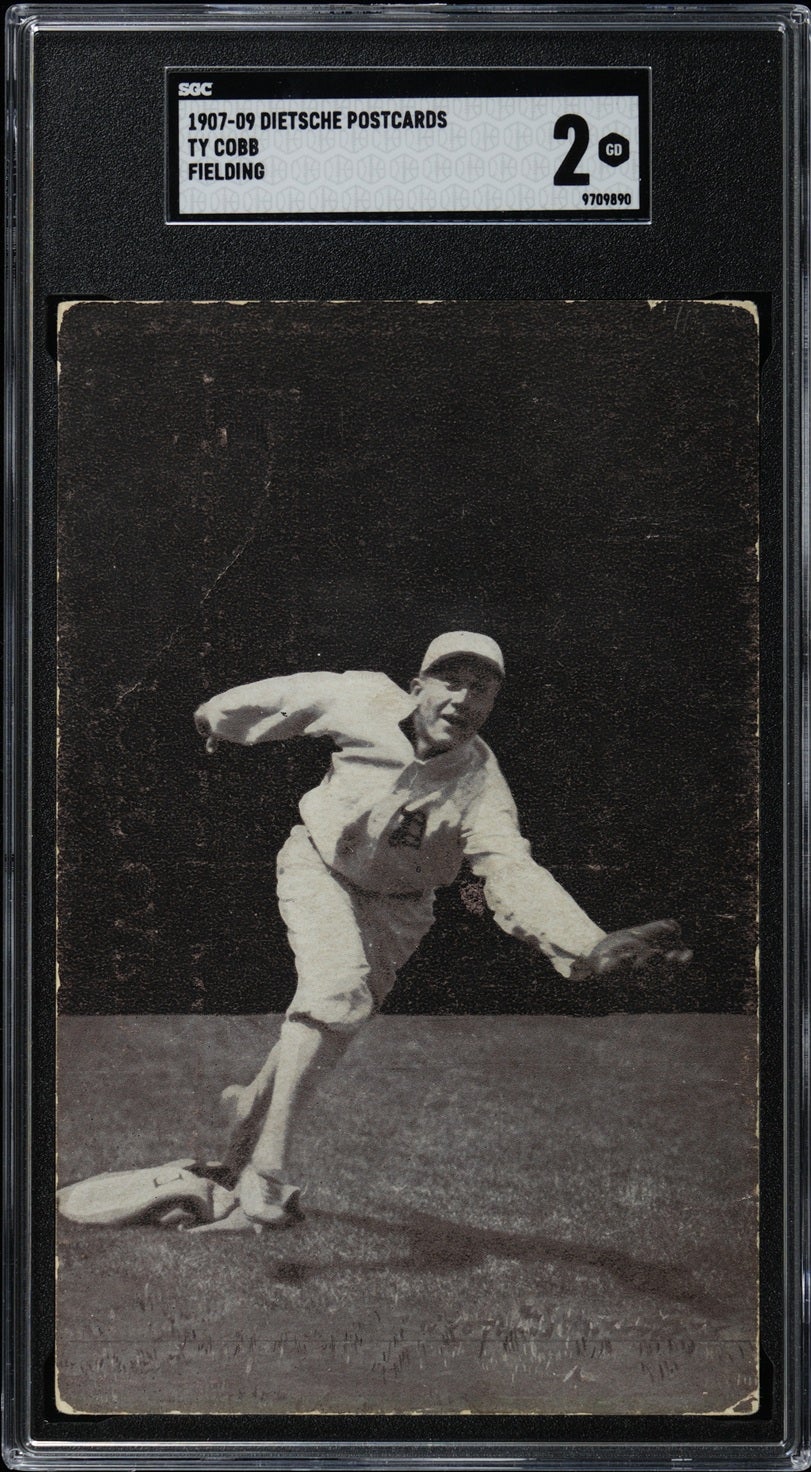1907 A. C. Dietsche Detroit Tigers Postcard Ty Cobb Rookie card. 