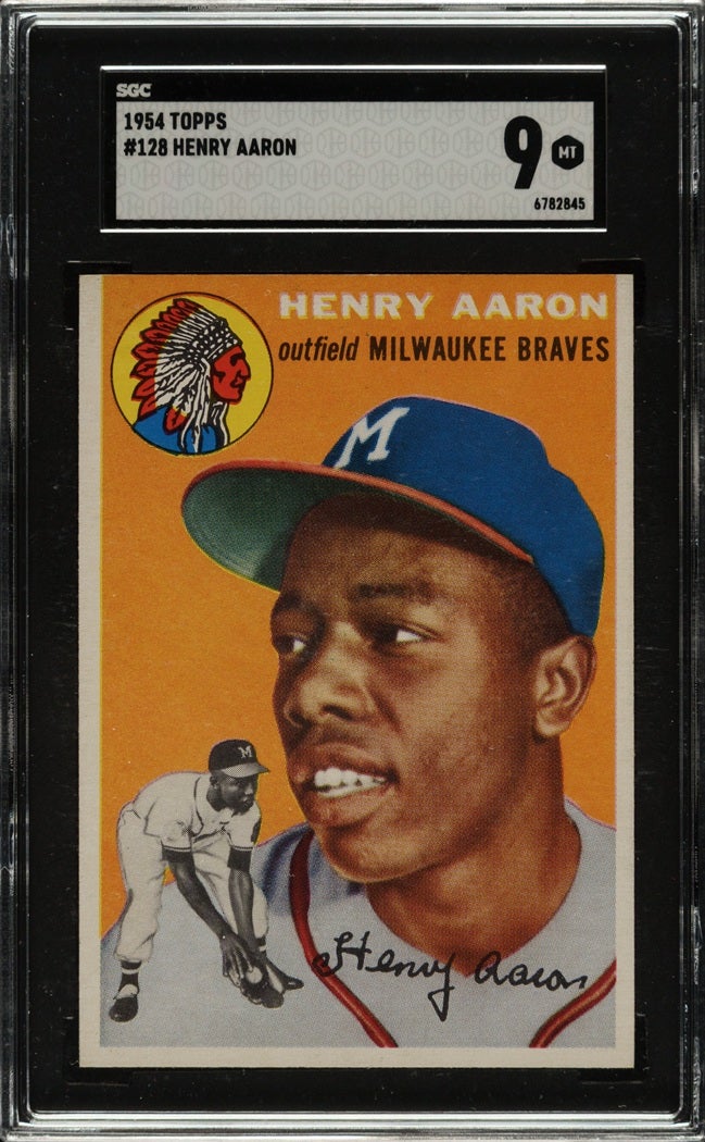 1954 Topps Hank Aaron Rookie card. 