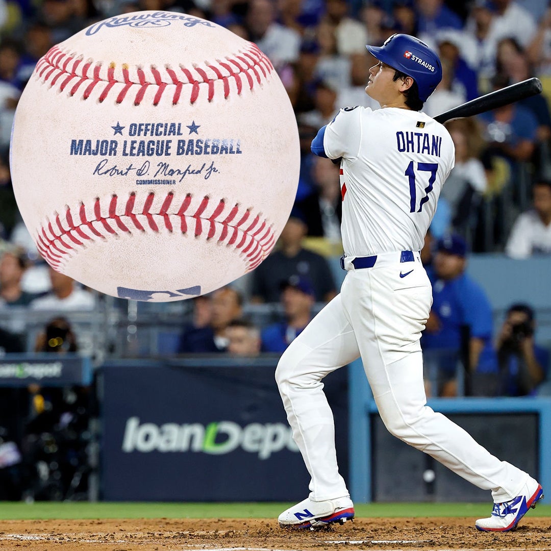 Game-used ball from Shohei Ohtani's three-home run game in Game 4 of the 2025 NLCS. 