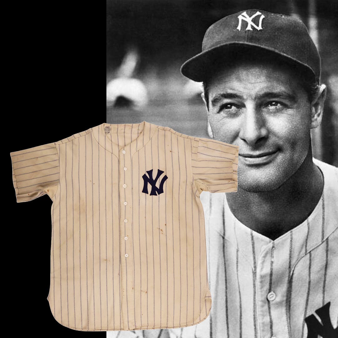 1937 Lou Gehrig World Series jersey.