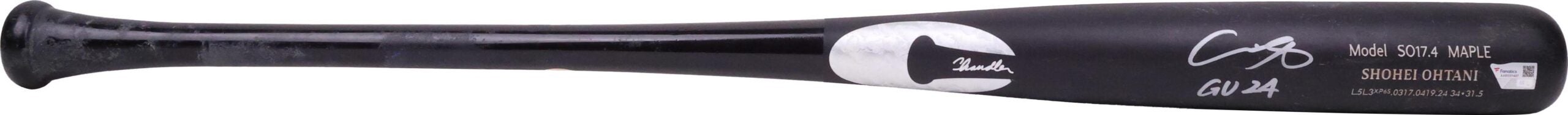 2024 Shohei Ohtani game-used bat from 50/50 MVP season. 