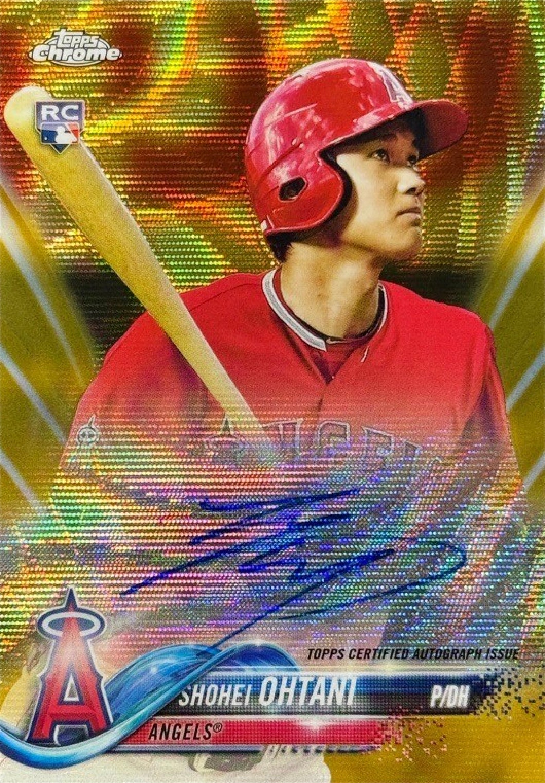 2018 Topps Chrome Gold Wave Refractor. 