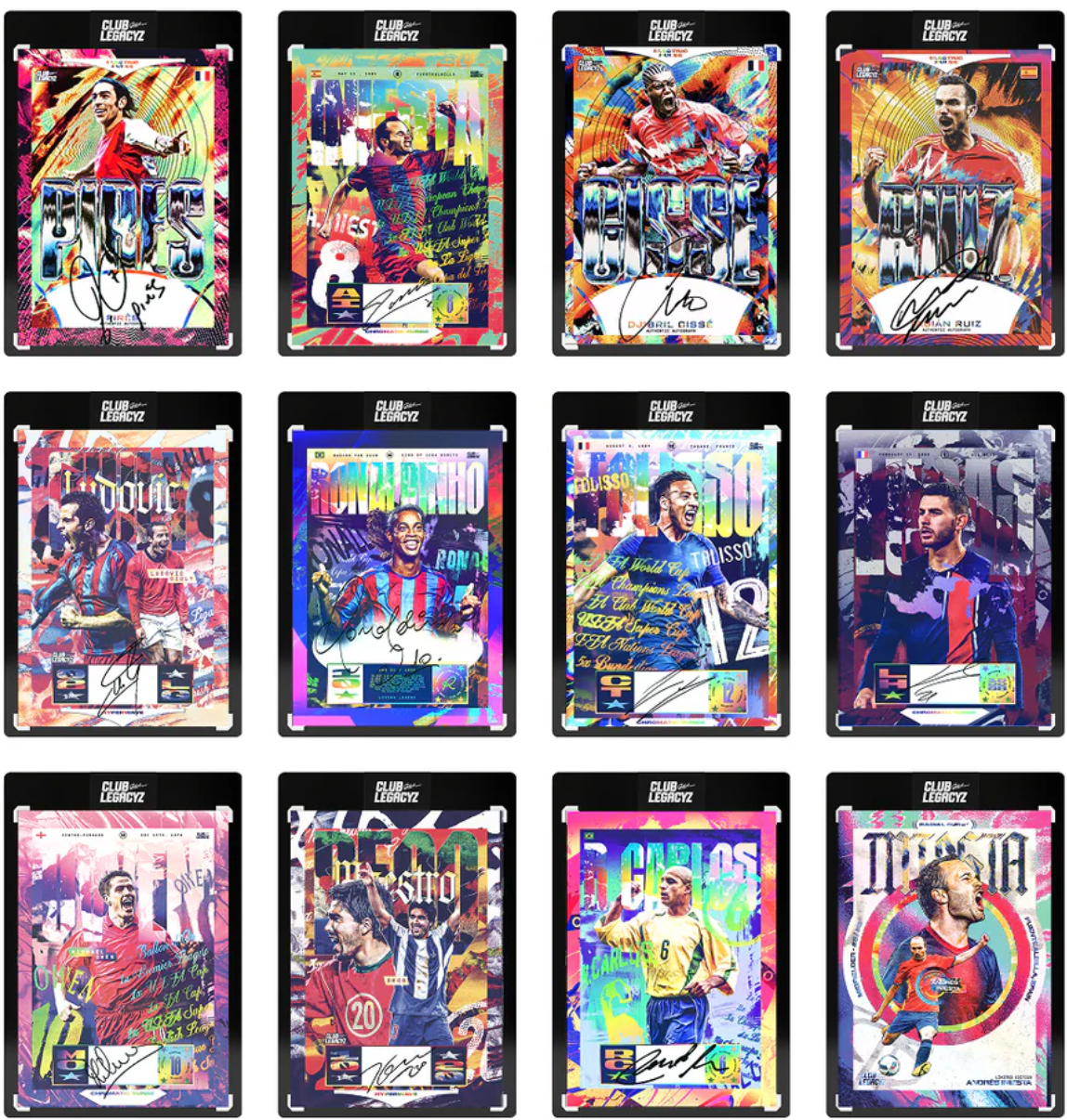 Club Legacyz soccer cards. 
