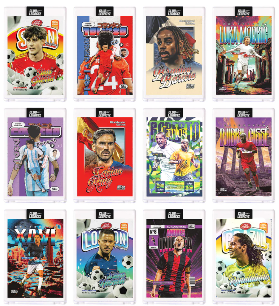 Club Legacyz soccer cards. 