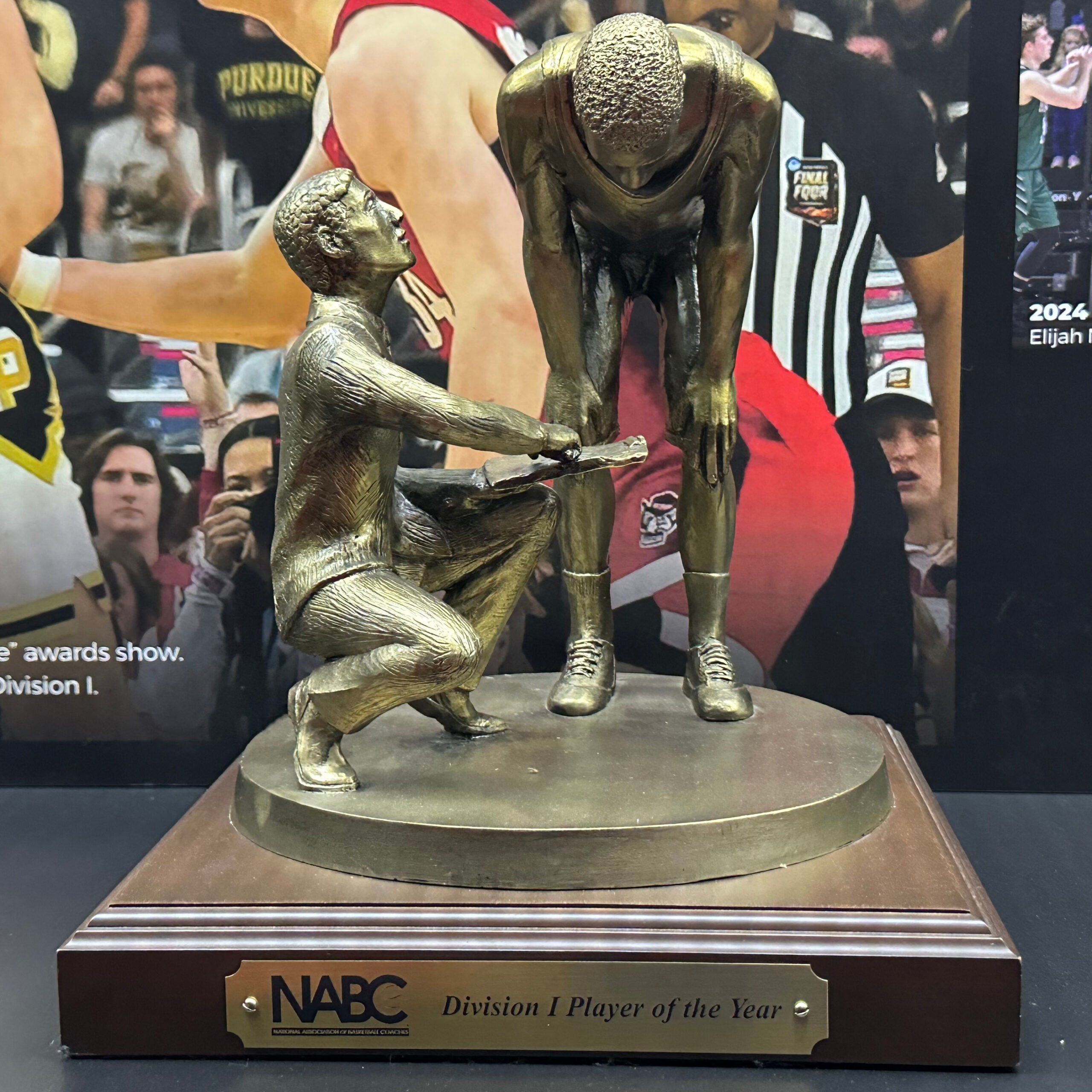 NCAA Division 1 Player of the Year trophy. 