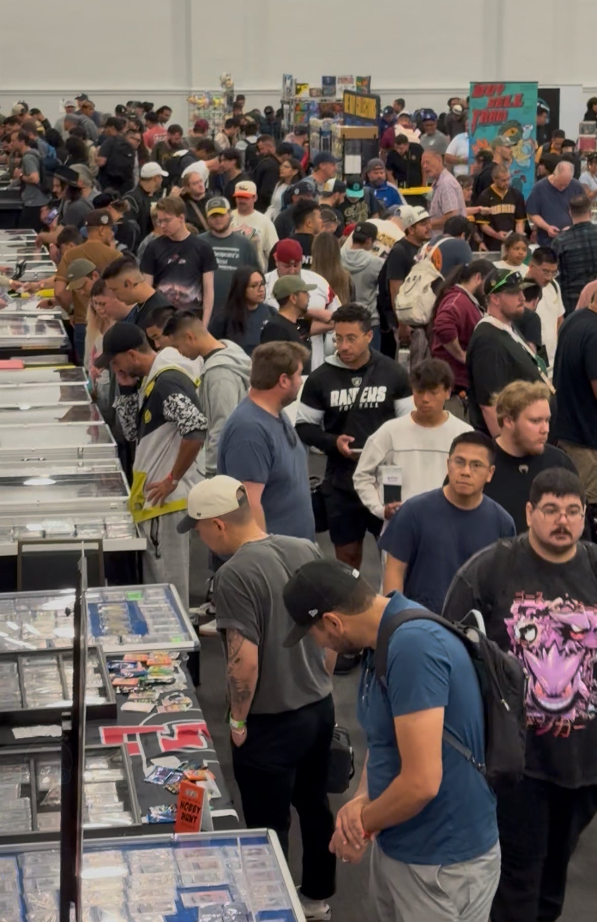 Collectors shop for cards at the Front Row Card Show in Las Vegas. 