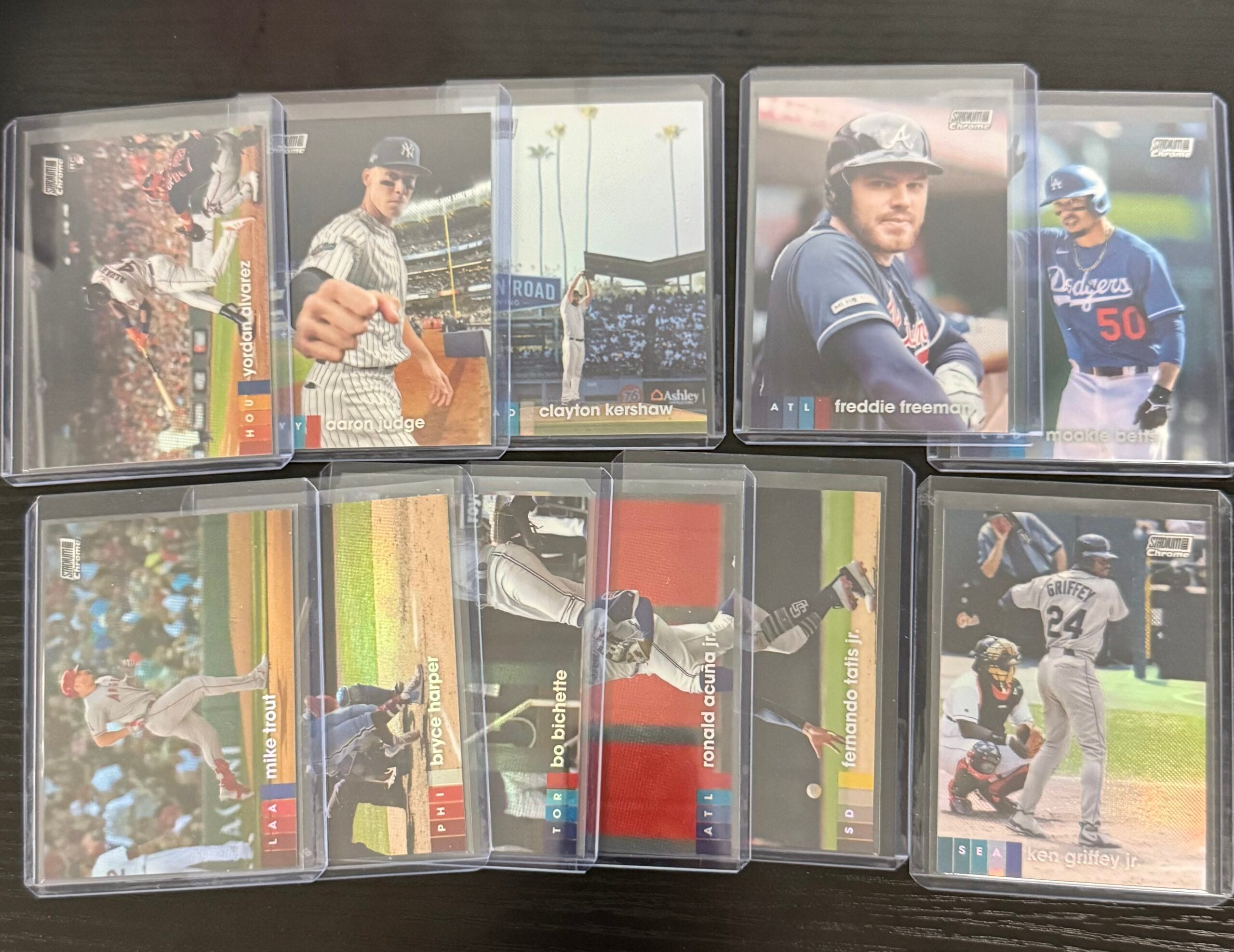 Scott Reinold's 2020 Topps Stadium Club Chrome Refractor collection. 