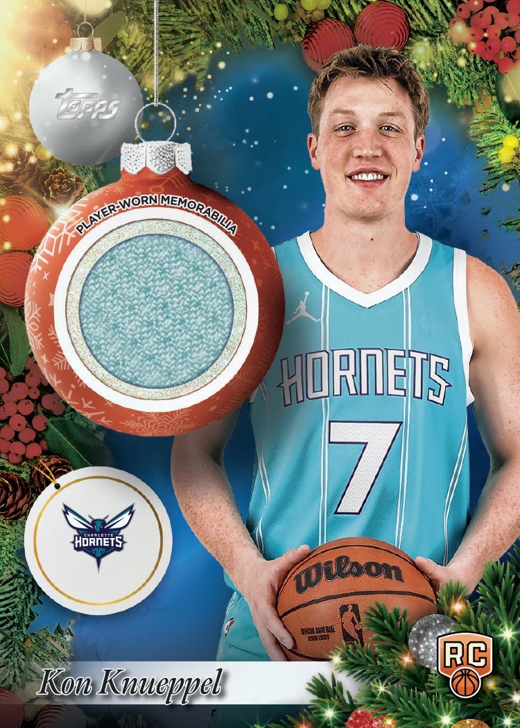 2025 Topps Basketball Holiday Kon Knueppel Rookie card. 