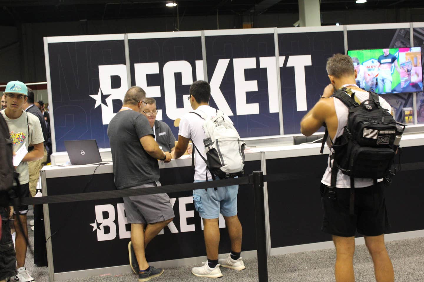 The Beckett booth at the National Sports Collectors Convention.