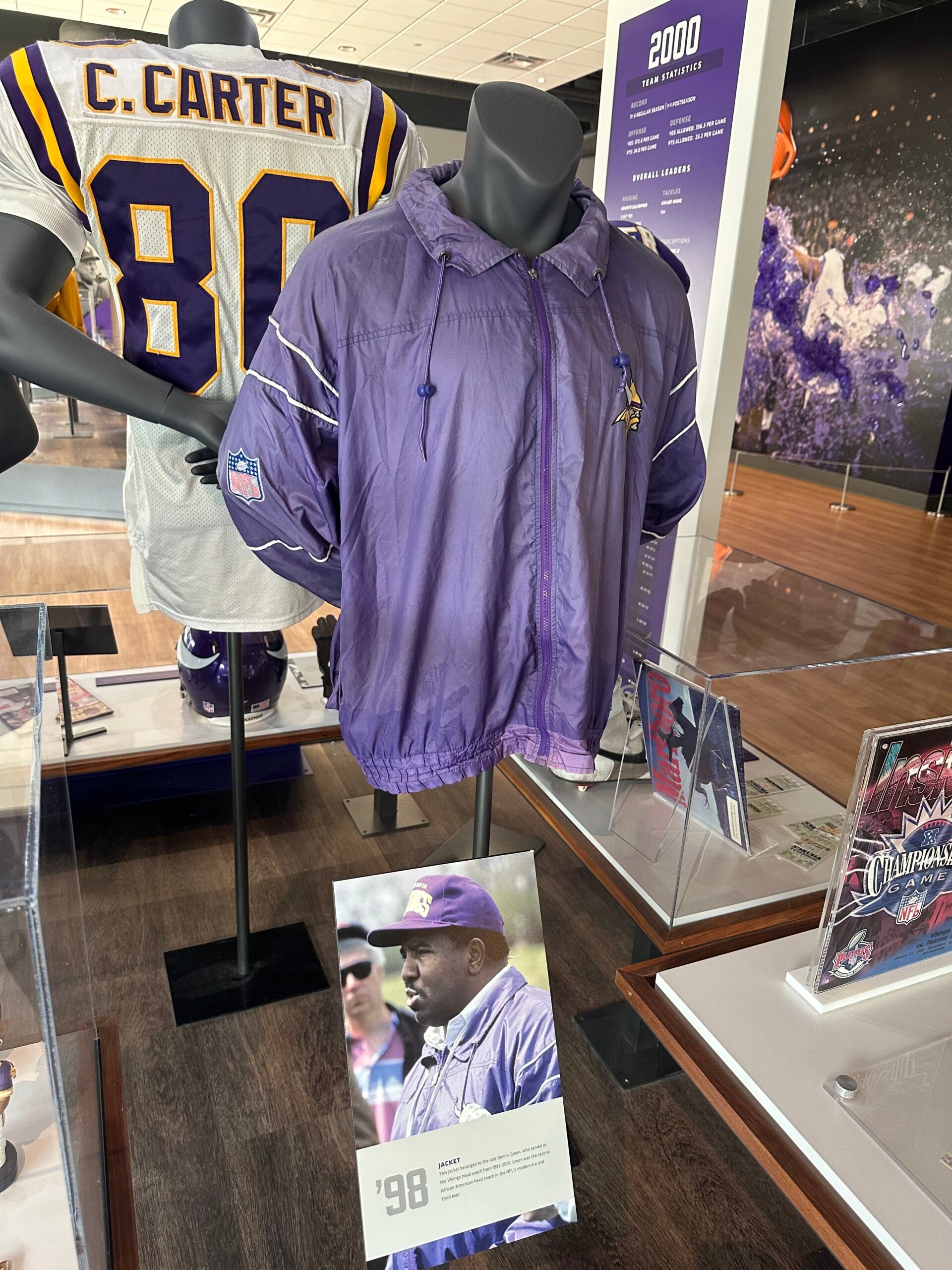 Minnesota Vikings memorabilia at the Minnesota Vikings Museum. 